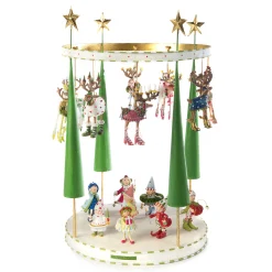 Holiday|MacKenzie-Childs Patience Brewster Dash Away Reindeer Mini Ornament Display