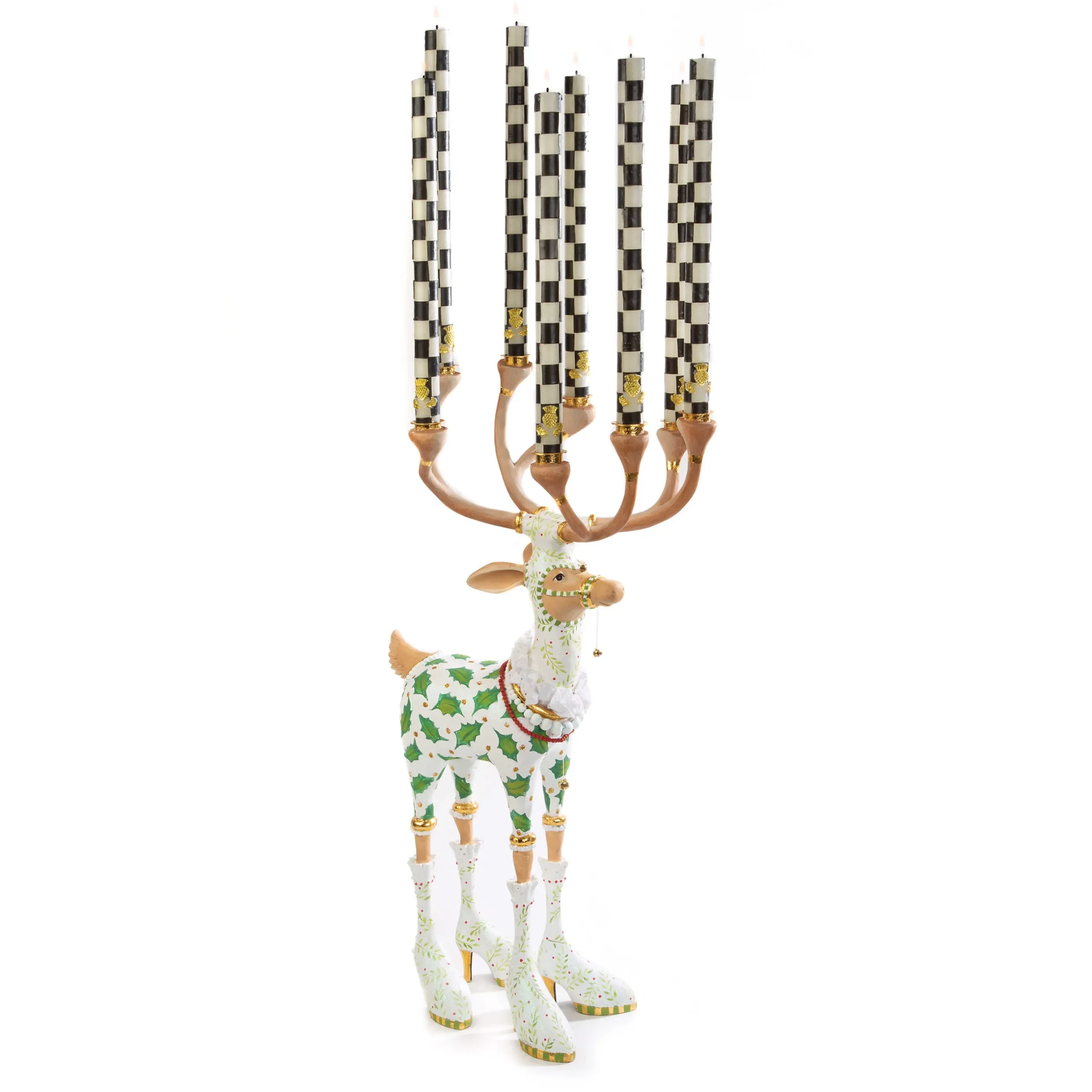 Holiday|Candles & Fragrances|MacKenzie-Childs Patience Brewster Dash Away Vixen Reindeer Candelabra