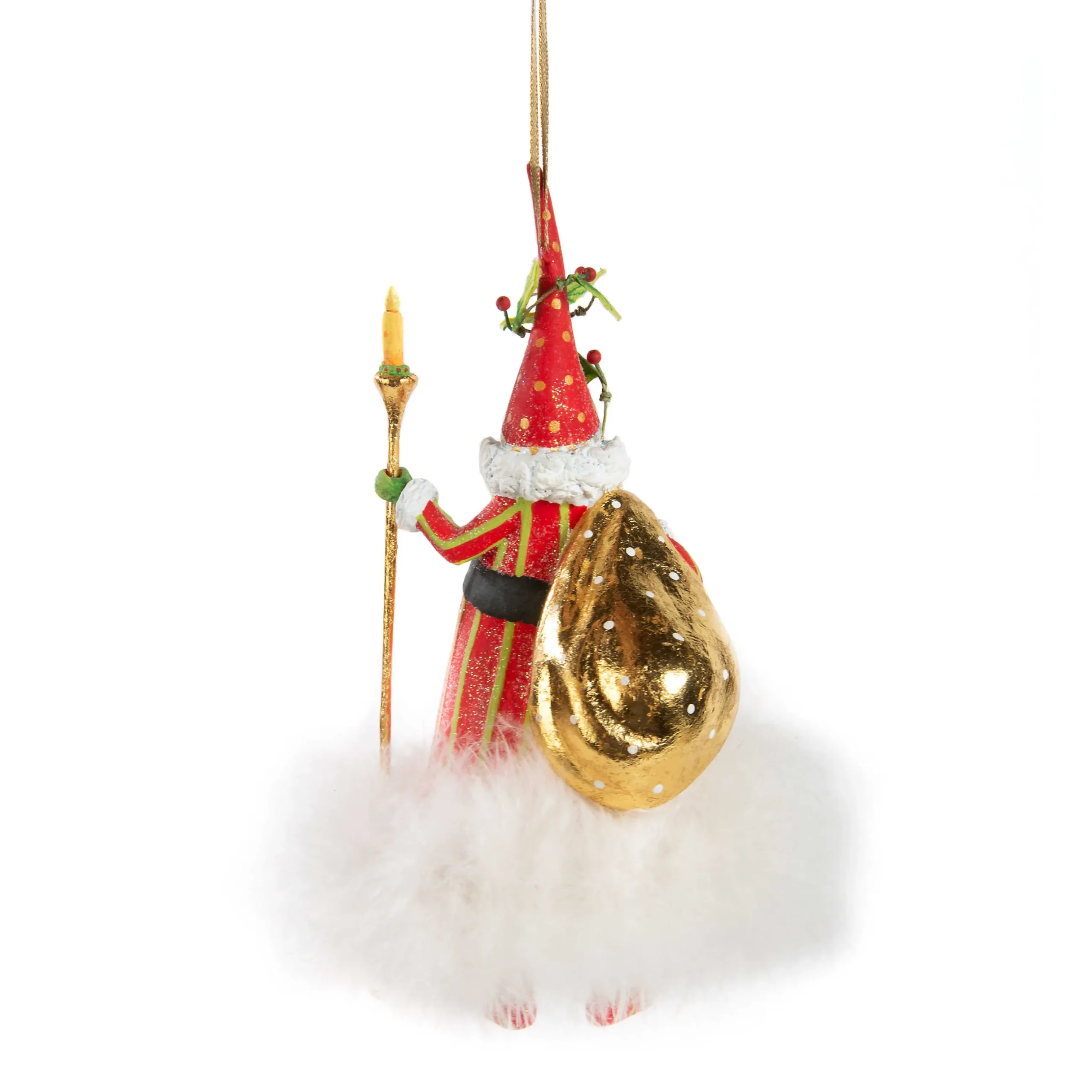 Holiday|MacKenzie-Childs Patience Brewster Dash Away Nicholas Santa Ornament