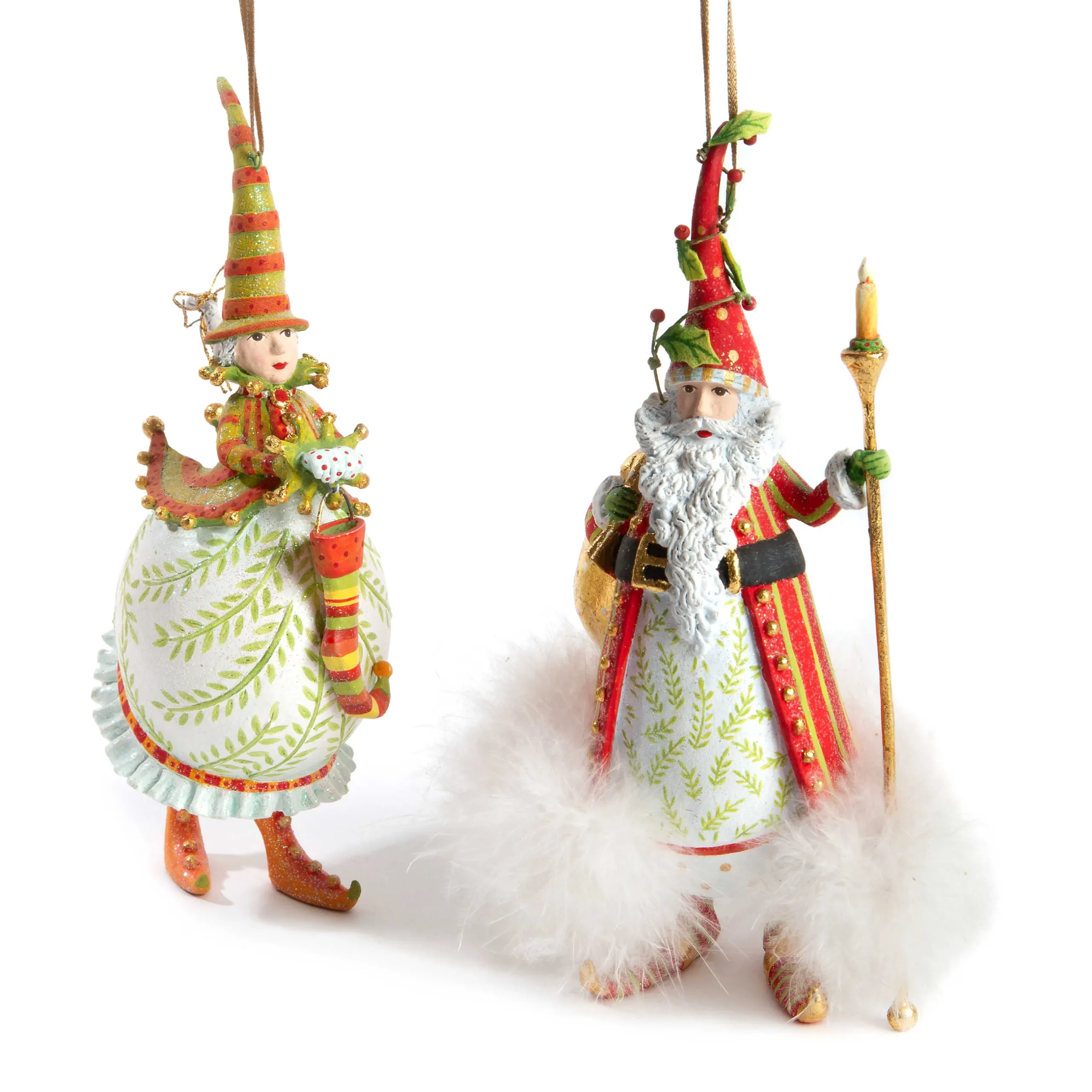 Holiday|MacKenzie-Childs Patience Brewster Dash Away Nicholas Santa Ornament