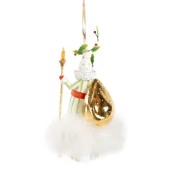 Holiday|MacKenzie-Childs Patience Brewster Dash Away Candlelight Santa Ornament