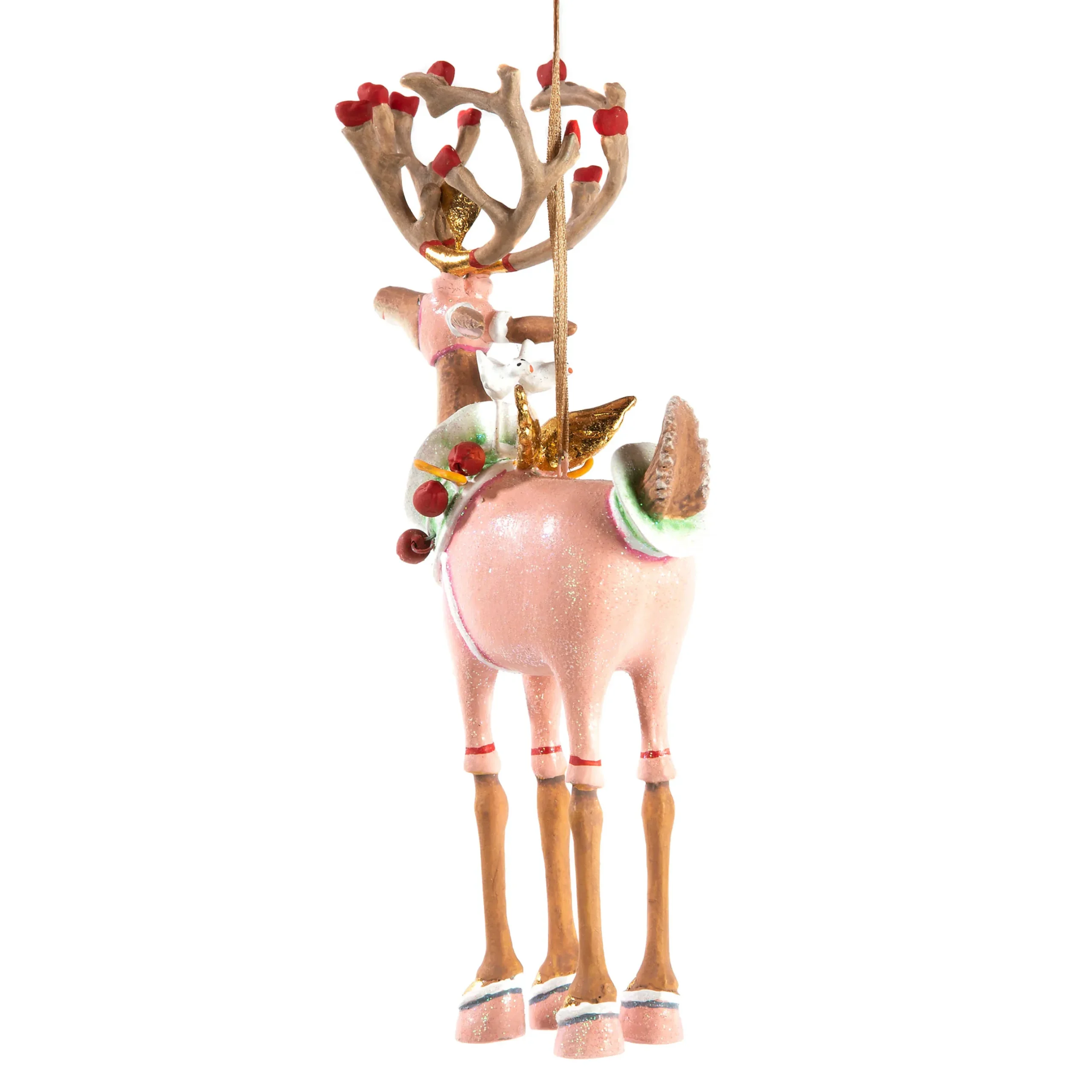 Holiday|MacKenzie-Childs Patience Brewster Dash Away Cupid Reindeer Ornament