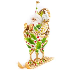 Holiday|MacKenzie-Childs Patience Brewster Dash Away Santa in Sleigh Ornament