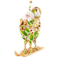 Holiday|MacKenzie-Childs Patience Brewster Dash Away Santa in Sleigh Ornament