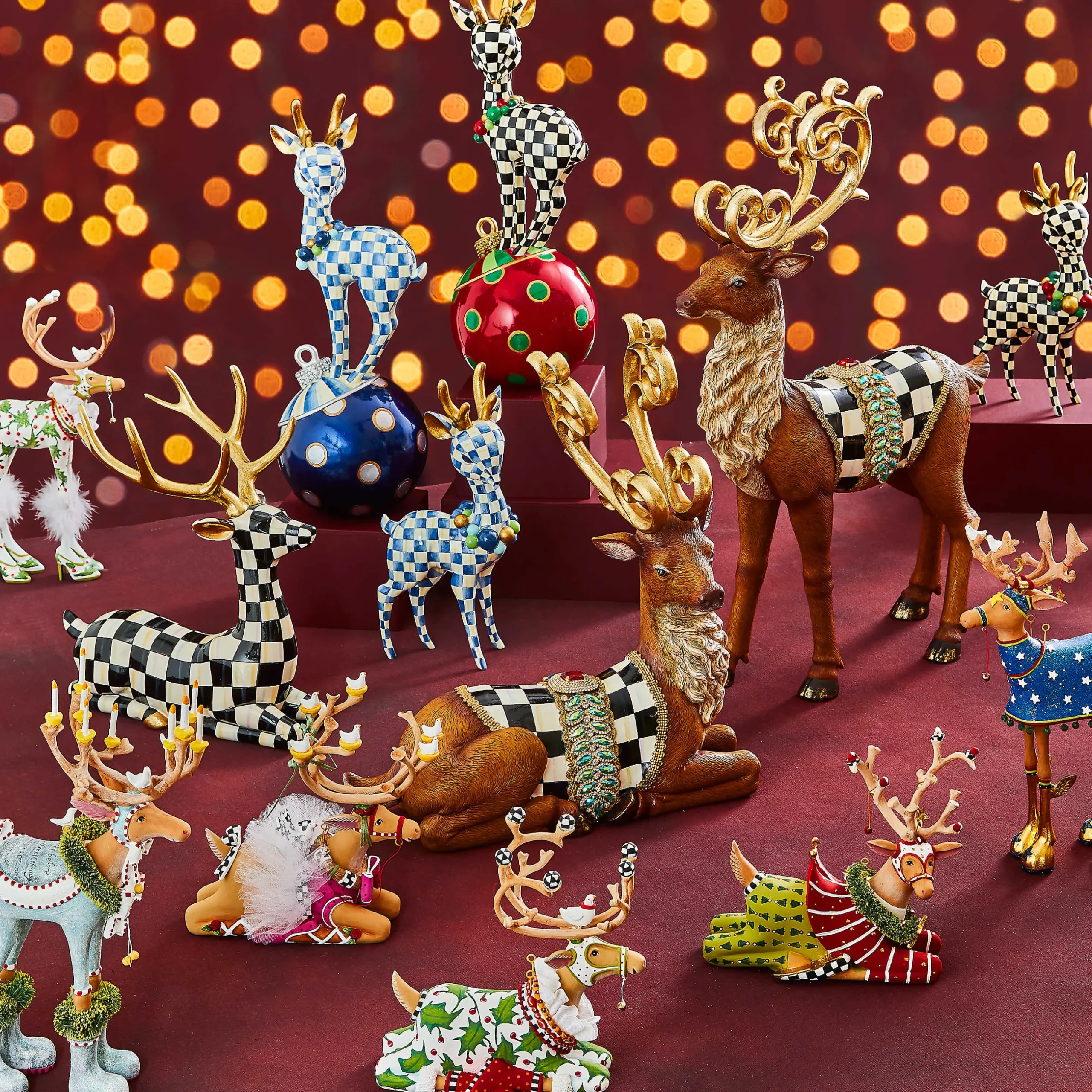 Holiday|Room Accents|MacKenzie-Childs Patience Brewster Dash Away Sitting Vixen Reindeer Figure
