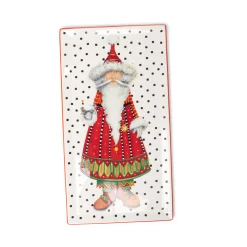 Holiday|Serveware|MacKenzie-Childs Patience Brewster Dash Away Santa Platter