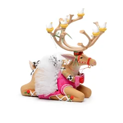 Holiday|Room Accents|MacKenzie-Childs Patience Brewster Dash Away Sitting Dancer Reindeer Figure