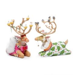 Holiday|Room Accents|MacKenzie-Childs Patience Brewster Dash Away Sitting Dancer Reindeer Figure
