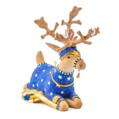 Holiday|MacKenzie-Childs Patience Brewster Dash Away Sitting Comet Reindeer Figure