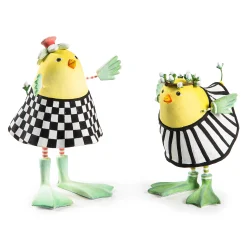 Easter|Spring|MacKenzie-Childs Patience Brewster Dressed Up Chicks, Set of 2
