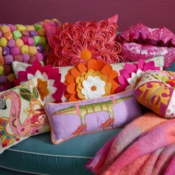 Pillows, Throws, & Cushions|MacKenzie-Childs Patience Brewster Gloria Alligator Lumbar Pillow