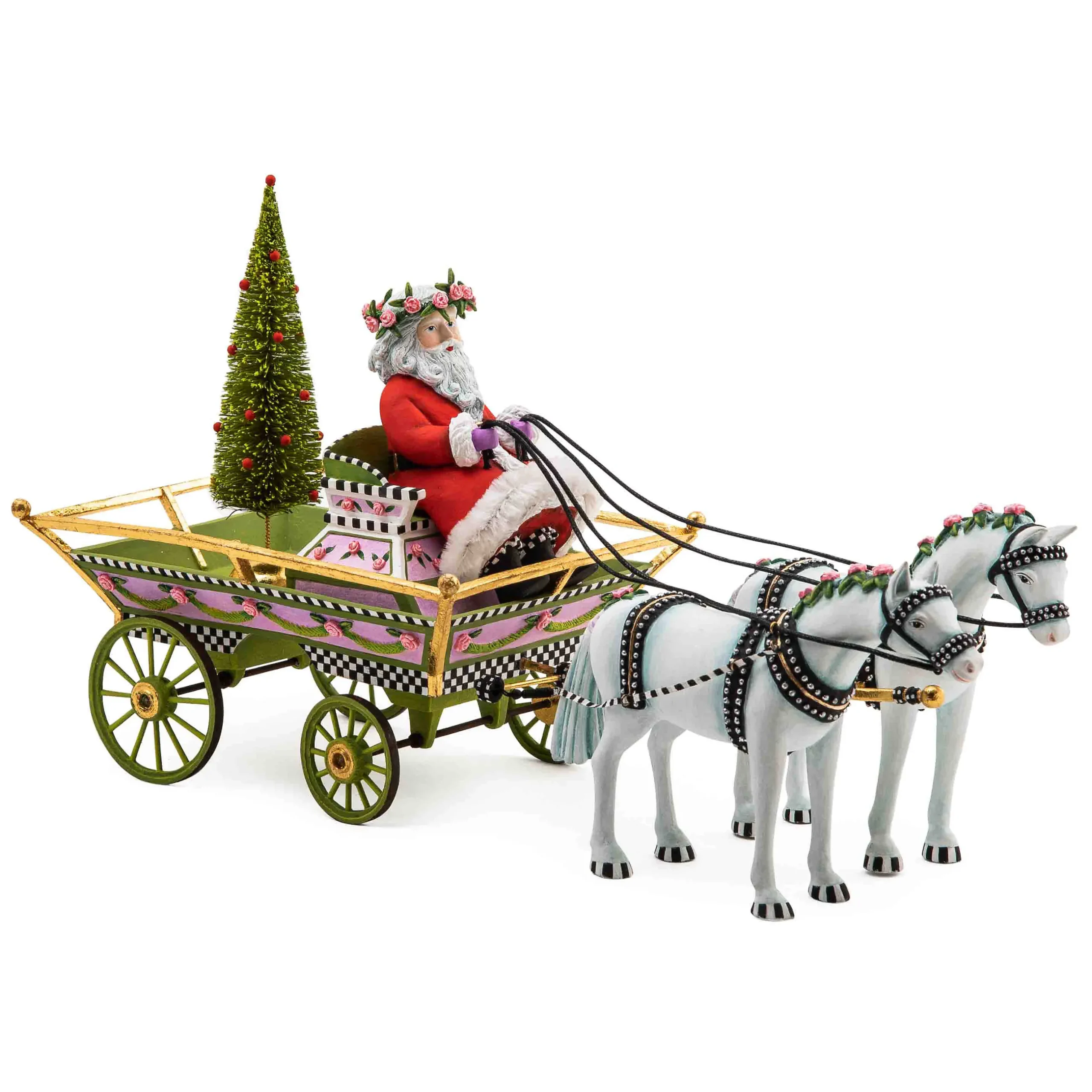 Holiday|MacKenzie-Childs Patience Brewster Holiday Caroler Horse Drawn Sleigh