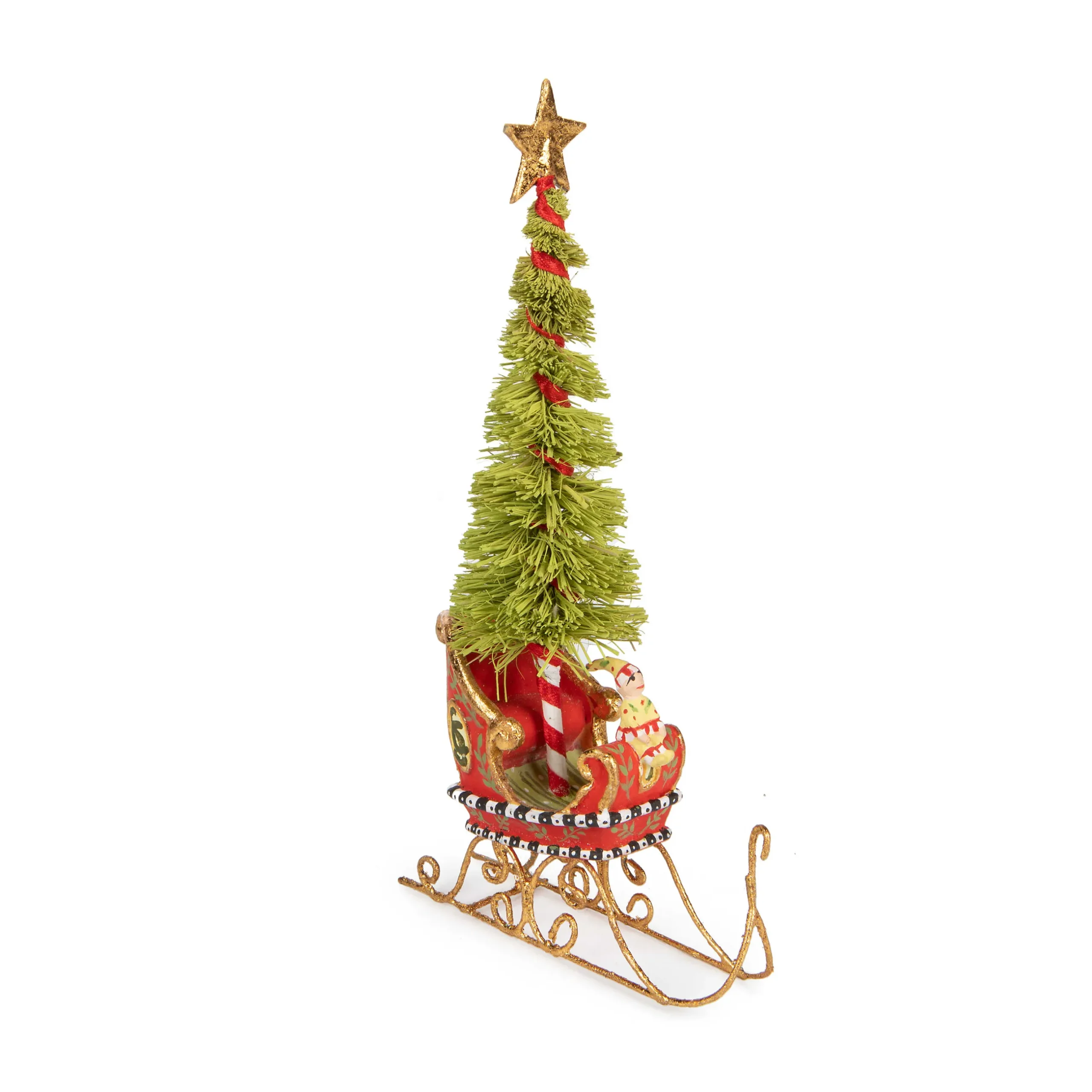 Holiday|MacKenzie-Childs Patience Brewster Mini Dash Away Sleigh with Tree