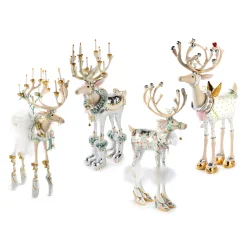 Holiday|Room Accents|MacKenzie-Childs Patience Brewster Moonbeam Reindeer Figure Set-A