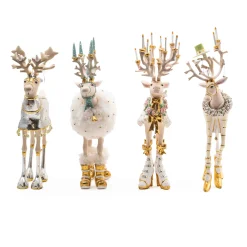 Holiday|MacKenzie-Childs Patience Brewster Moonbeam Reindeer Figure Set-B