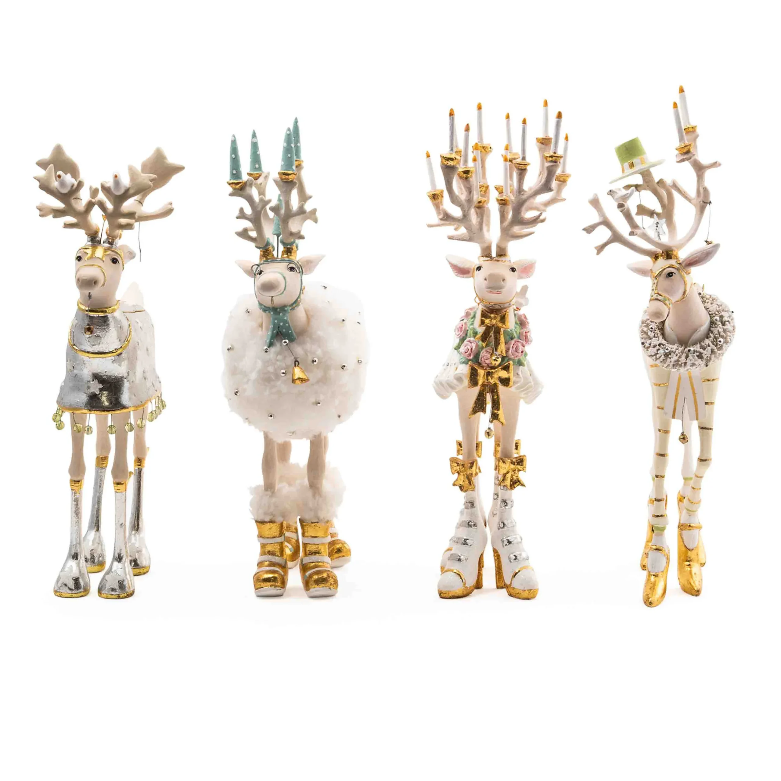 Holiday|MacKenzie-Childs Patience Brewster Moonbeam Reindeer Figure Set-B
