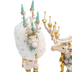 Holiday|MacKenzie-Childs Patience Brewster Moonbeam Reindeer Figure Set-B