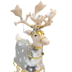 Holiday|MacKenzie-Childs Patience Brewster Moonbeam Reindeer Figure Set-B