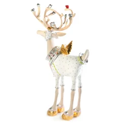 Holiday|Room Accents|MacKenzie-Childs Patience Brewster Moonbeam Cupid Reindeer Figure