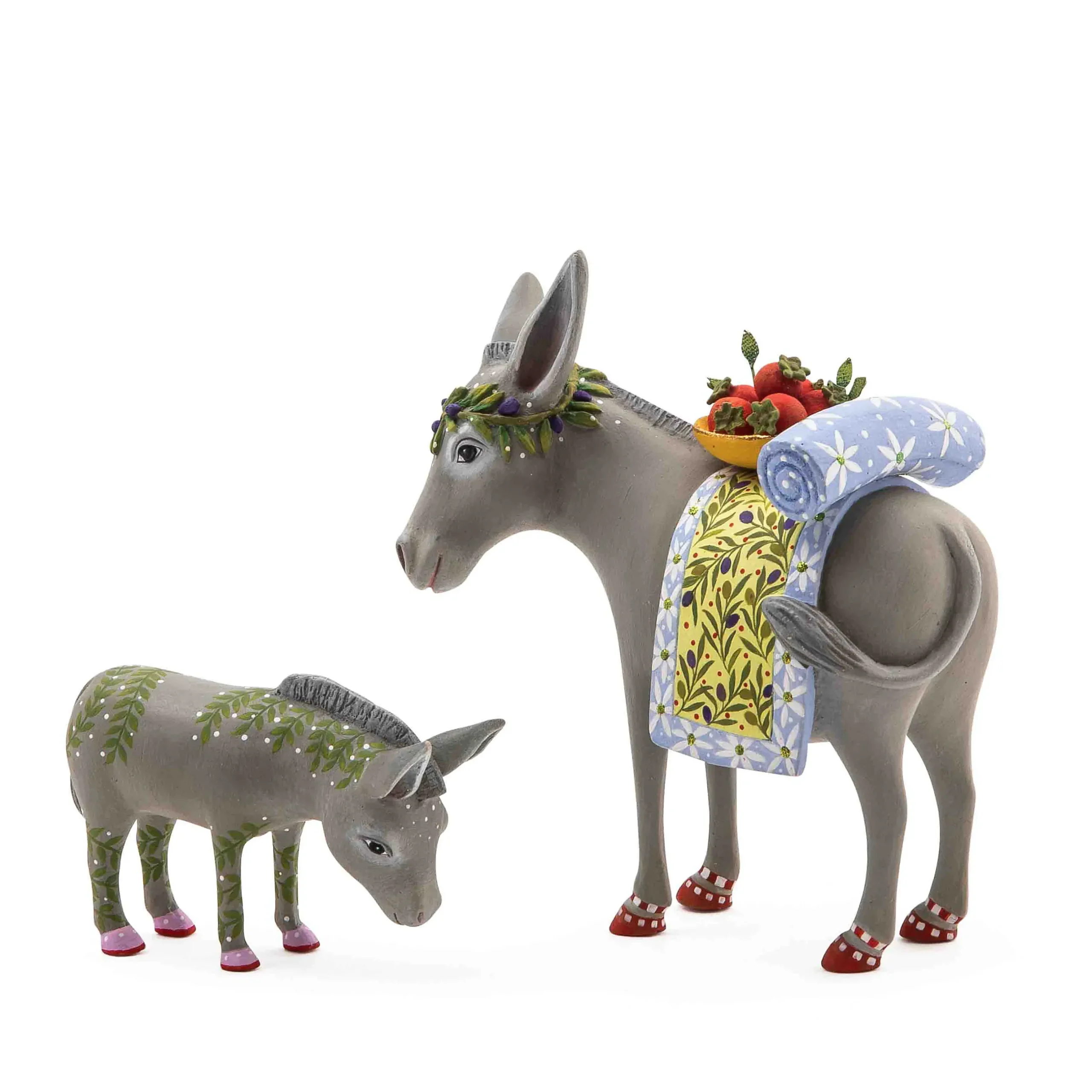 Holiday|MacKenzie-Childs Patience Brewster Nativity Mother Baby Donkey Figures