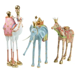Holiday|Room Accents|MacKenzie-Childs Patience Brewster Nativity Magi Animal Figures, Set of 3
