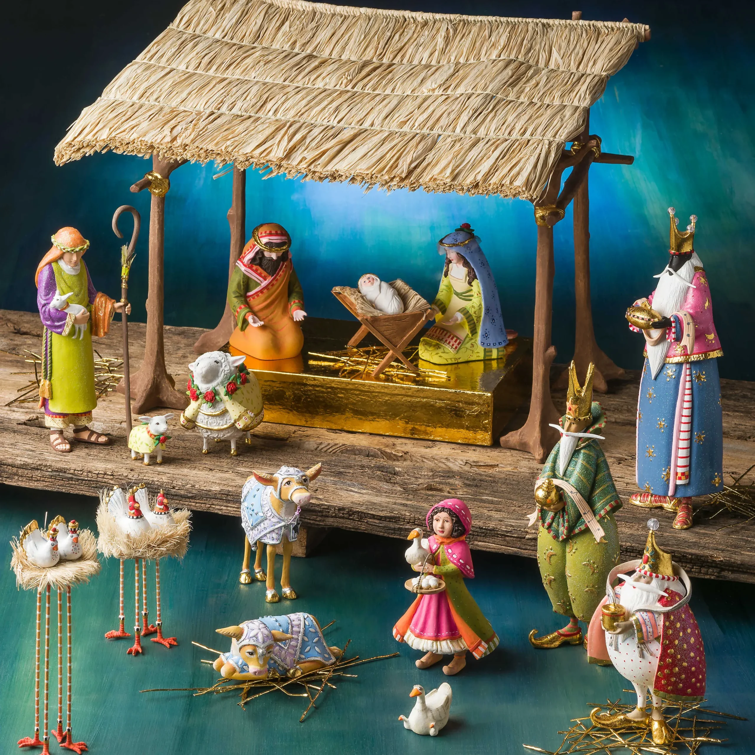 Holiday|Room Accents|MacKenzie-Childs Patience Brewster Nativity Shepherd Sheep Figures