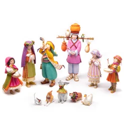 Holiday|Room Accents|MacKenzie-Childs Patience Brewster Nativity Manger Figures Set