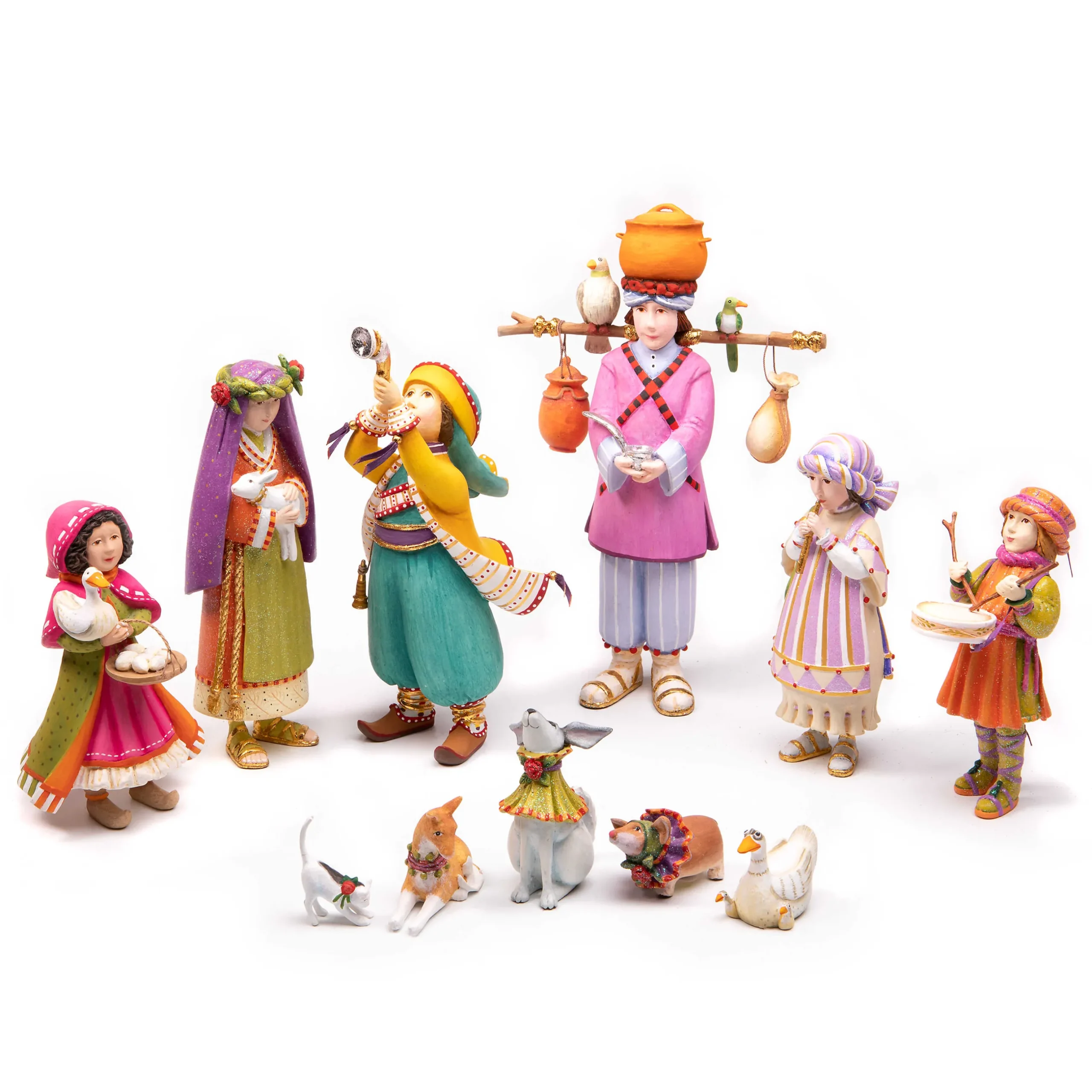 Holiday|Room Accents|MacKenzie-Childs Patience Brewster Nativity Manger Figures Set