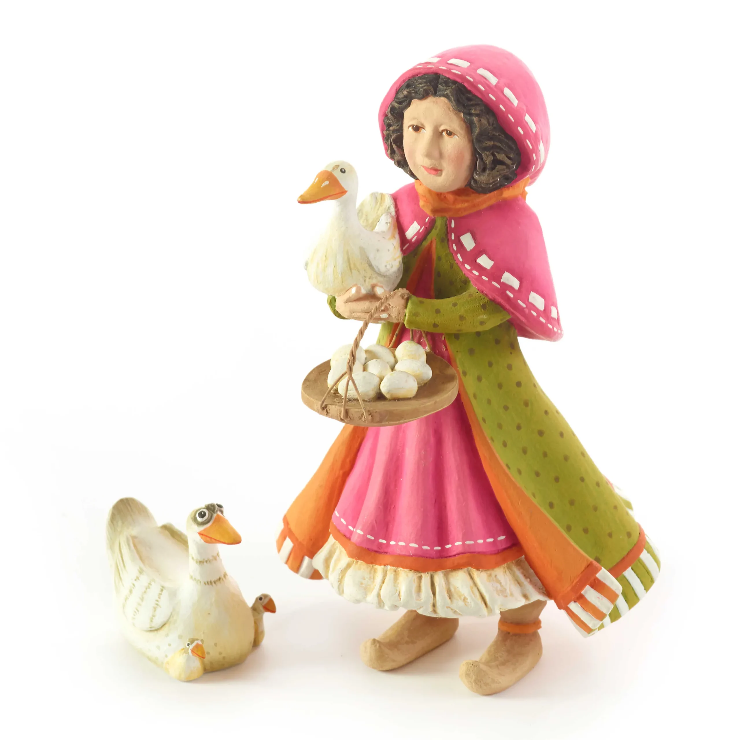 Holiday|Room Accents|MacKenzie-Childs Patience Brewster Nativity Girl with Duck Figures