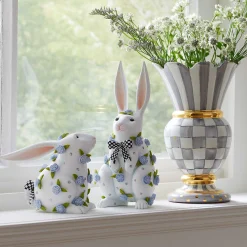 Easter|Spring|MacKenzie-Childs Patience Brewster Periwinkle Peony Standing Rabbit