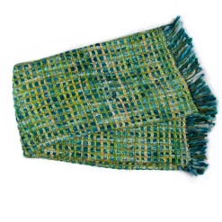 Pillows, Throws, & Cushions|MacKenzie-Childs Peacock Basket Weave Throw