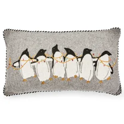 Pillows, Throws, & Cushions|MacKenzie-Childs Penguin Lumbar Pillow