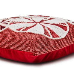 Pillows, Throws, & Cushions|MacKenzie-Childs Peppermint Beaded Throw Pillow