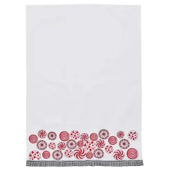 Holiday|Kitchen & Table Linens|MacKenzie-Childs Peppermint Embroidered Dish Towel