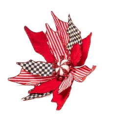 Holiday|Decor Sets|MacKenzie-Childs Peppermint Poinsettia Clip