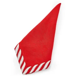 Table Accessories|Kitchen & Table Linens|MacKenzie-Childs Peppermint Red Napkin