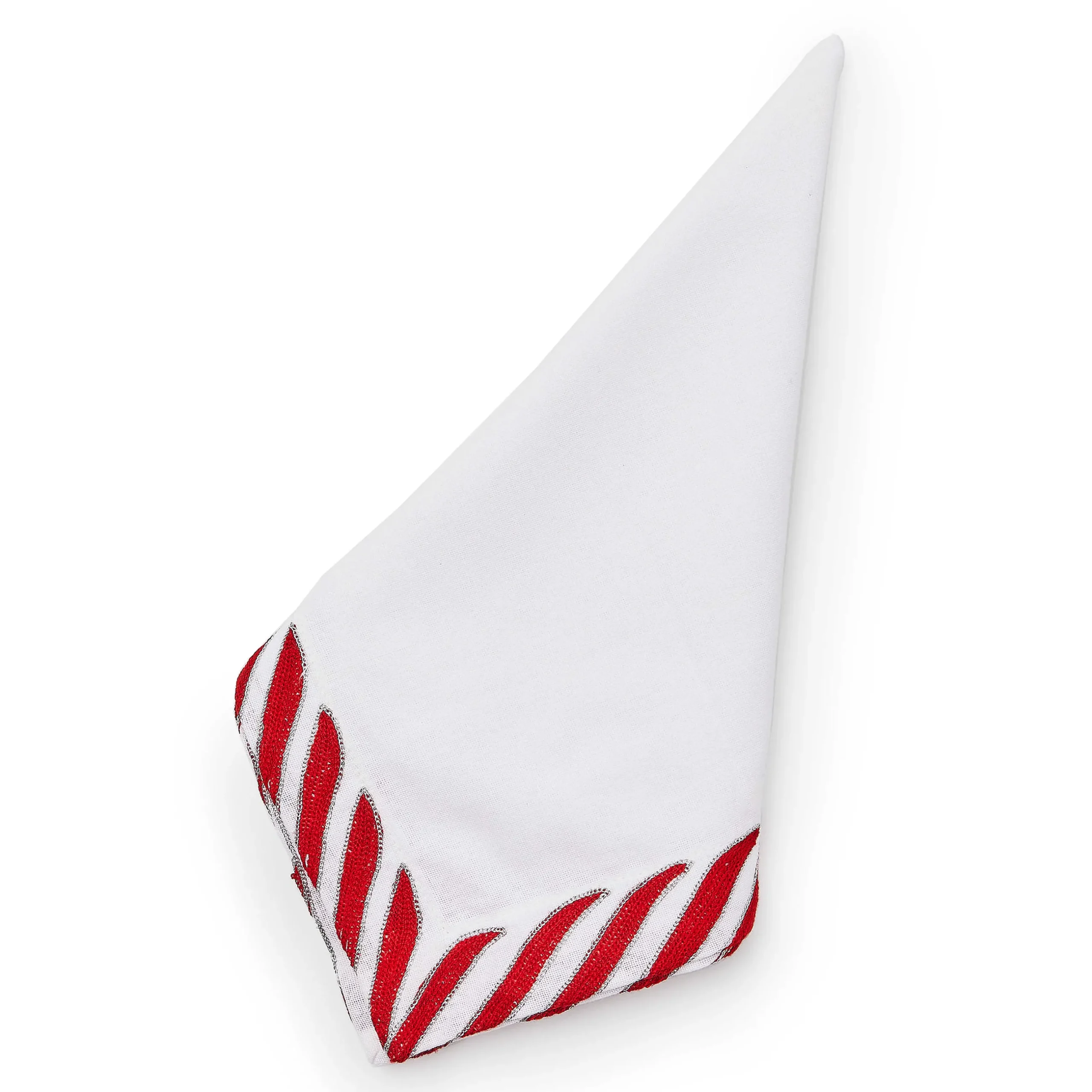 Table Accessories|Kitchen & Table Linens|MacKenzie-Childs Peppermint White Napkin