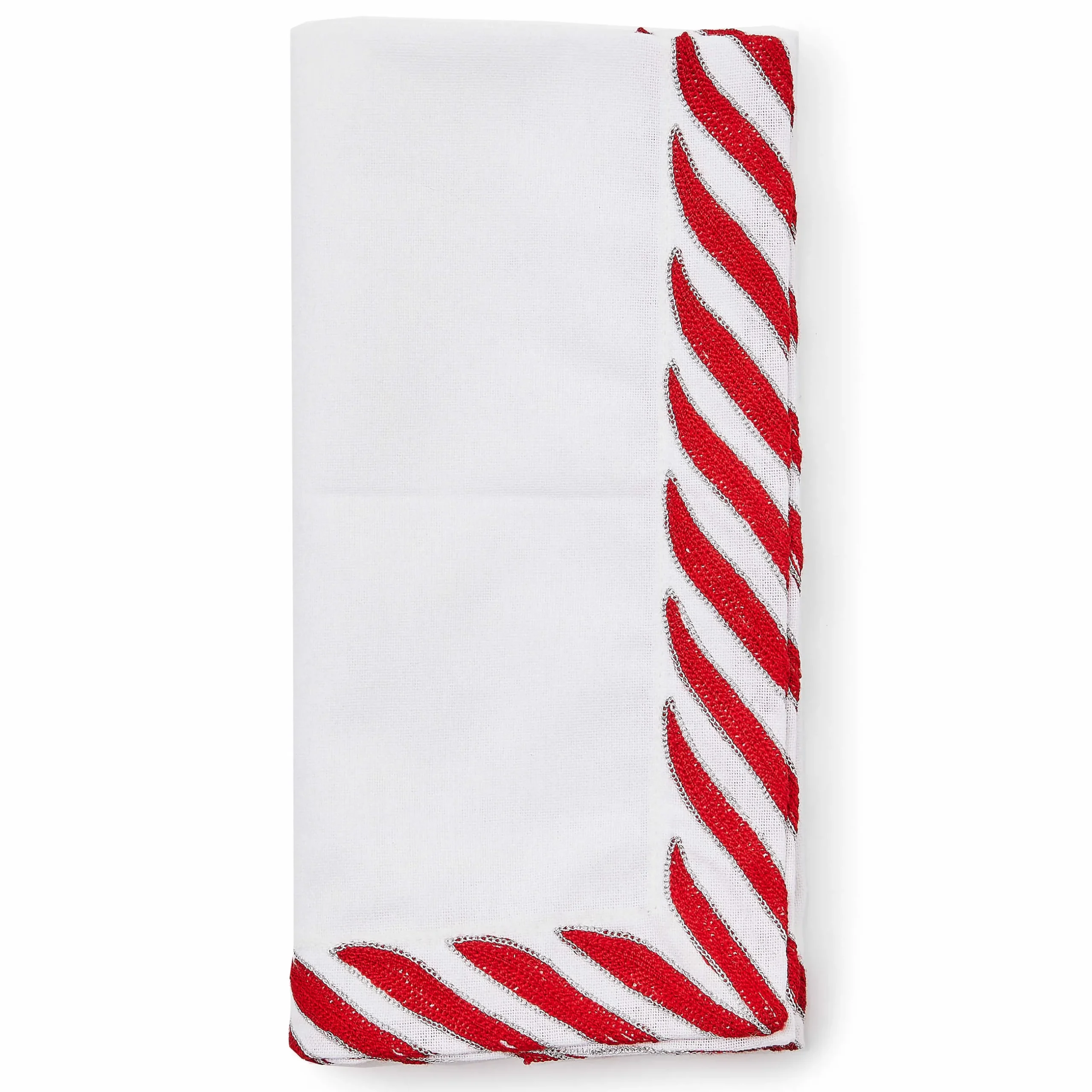 Table Accessories|Kitchen & Table Linens|MacKenzie-Childs Peppermint White Napkin
