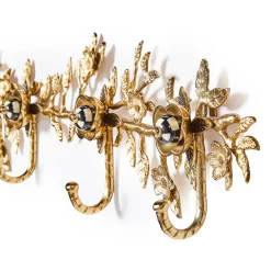 Finishing Touches|MacKenzie-Childs Petal Large Gold Wall Hook Rack