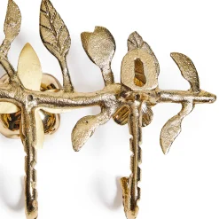 Finishing Touches|MacKenzie-Childs Petal Small Gold Wall Hook Rack