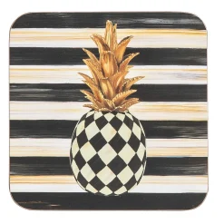 Table Accessories|Kitchen & Table Linens|MacKenzie-Childs Pineapple Cork Back Coasters, Set of 4