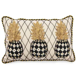 Pillows, Throws, & Cushions|MacKenzie-Childs Pineapple Ivory Lumbar Pillow