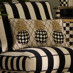 Pillows, Throws, & Cushions|MacKenzie-Childs Pineapple Ivory Lumbar Pillow
