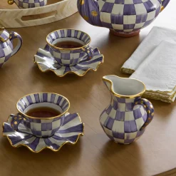 The Coffee Shop|Fall Entertaining|MacKenzie-Childs Plum Check Ceramic Creamer