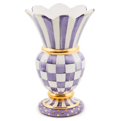 Room Accents|Fall Entertaining|MacKenzie-Childs Plum Check Ceramic Great Vase