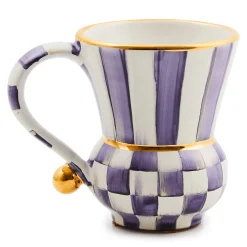 The Coffee Shop|Fall Entertaining|MacKenzie-Childs Plum Check Ceramic Mug