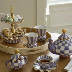 The Coffee Shop|Fall Entertaining|MacKenzie-Childs Plum Check Ceramic Mug