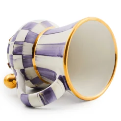 The Coffee Shop|Fall Entertaining|MacKenzie-Childs Plum Check Ceramic Mug