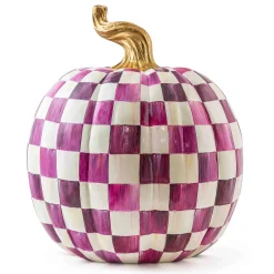 Pumpkins|The Halloween Shop|MacKenzie-Childs Plum Check Large Pumpkin