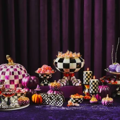 Pumpkins|The Halloween Shop|MacKenzie-Childs Plum Check Large Pumpkin